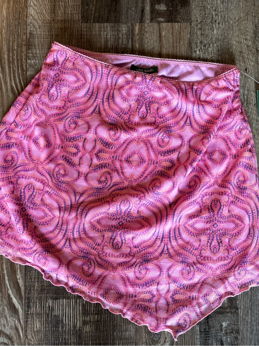 wild fable Pink & Purple Asymmetrical Mini Skirt